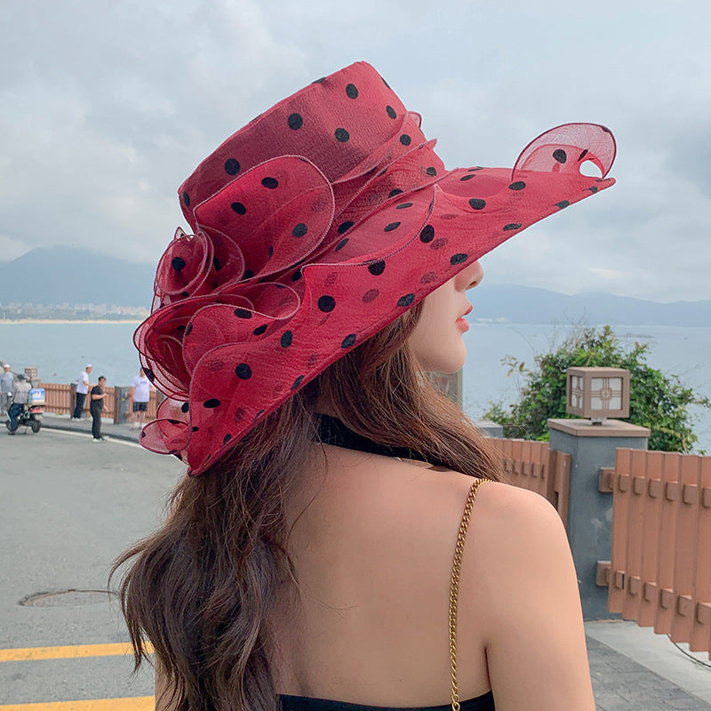 New Style Women's Lace Folding Sun Hat