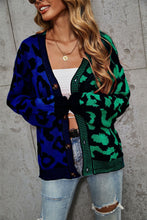 Load image into Gallery viewer, Leopard Print Stitching Fashion Personality Cardigan
