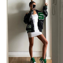 Load image into Gallery viewer, Fashion Letter Embroidery Hip-hop Fleece Leather Jacket
