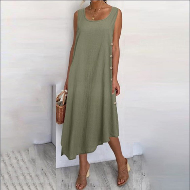 New Fashion Solid Color Dress