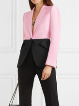 Load image into Gallery viewer, Fashion Cotton Plain Shawl Collar Regular Sleeve Blazer
