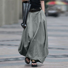Charger l&#39;image dans la galerie, High waist slim and versatile long skirt A-line
