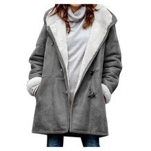 Load image into Gallery viewer, Ladies Medium Length Hooded Coat

