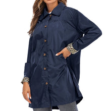 Load image into Gallery viewer, Women&#39;s Lapel Collar Solid Color Single-breasted Mid-length Windbreaker
