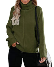 Load image into Gallery viewer, Turtleneck Loose OL Commuter Knit Sweater Plus Size Fashion Sweater Women
