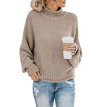 Load image into Gallery viewer, Sweater thick thread turtleneck pullover
