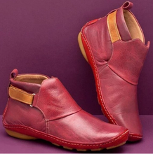 Charger l&#39;image dans la galerie, Women&#39;s Casual Soft PU Flat Heel Ankle Boot
