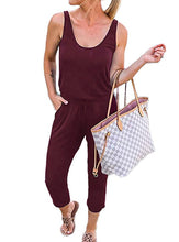 Load image into Gallery viewer, Plain Casual Short Sleeve Tie Jumpsuit
