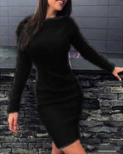 Load image into Gallery viewer, Sexy Round Neck Long Sleeve Dress
