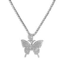 Load image into Gallery viewer, Rhinestone Butterfly Necklace
