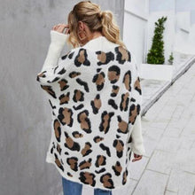 Load image into Gallery viewer, Women&#39;s Plus Size Cardigan Jacket Leopard Sweater
