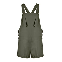 Load image into Gallery viewer, Women&#39;s Vintage Solid Color Shorts Bib Jumpsuit
