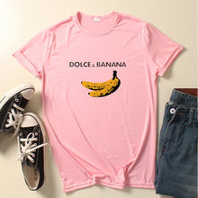 Load image into Gallery viewer, Fashion Banana Print Loose Casual Women T-shirt
