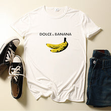 Load image into Gallery viewer, Fashion Banana Print Loose Casual Women T-shirt
