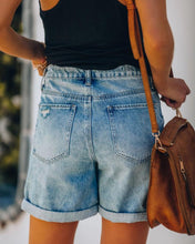 Load image into Gallery viewer, Summer Ladies Denim Ripped Washed Shorts
