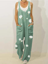 Load image into Gallery viewer, New Style Cotton And Linen Printed Jumpsuit

