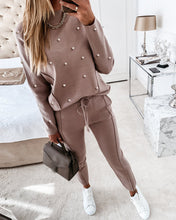 Load image into Gallery viewer, New Women&#39;s Khaki Love Sequin Casual Pants Suit
