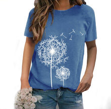 Load image into Gallery viewer, Dandelion Printed Round Neck Short Sleeve
