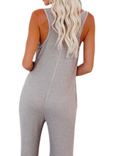 Load image into Gallery viewer, Solid Color Buttoned Pocket Casual Vest Jumpsuit Women&#39;s Clothing
