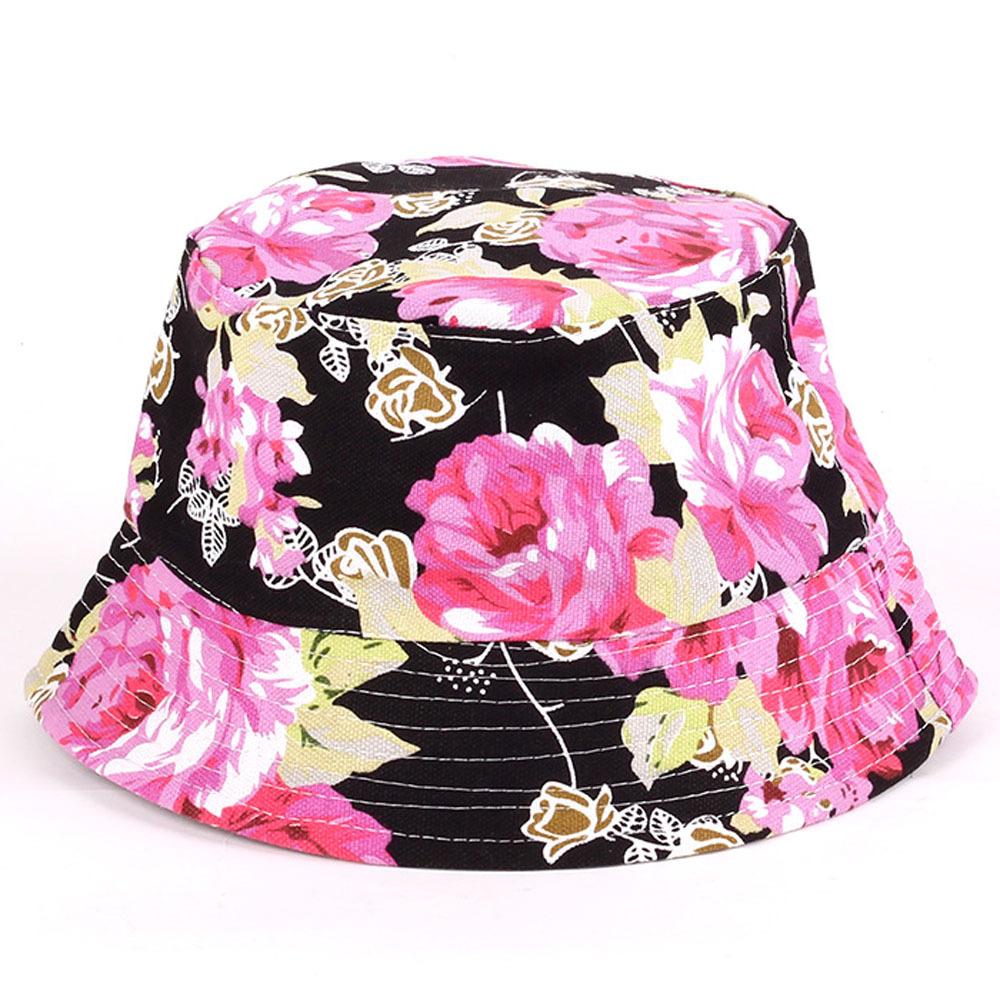 Stylish Cotton Floral Short Brim Bucket Hat