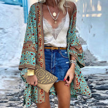 Charger l&#39;image dans la galerie, New Thin Loose Bohemian Long-Sleeved Printed Cardigan
