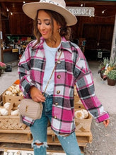 Load image into Gallery viewer, Casual Polyester Plaid Shawl Collar Regular Sleeve Coat
