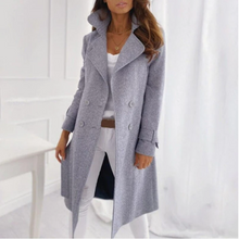Load image into Gallery viewer, Lapel mid-length woolen coat
