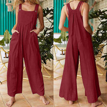 Load image into Gallery viewer, Women&#39;s Solid Color Side Pocket Loose Overalls
