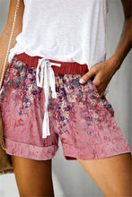 Load image into Gallery viewer, Positioning Printed Lace-Up Casual Wide-Leg Shorts Women
