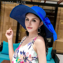 Load image into Gallery viewer, Beach Straw Hat Women&#39;s Seaside Big Brim, Sunscreen And Sunshade, All-match For Vacation
