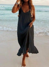 Load image into Gallery viewer, Summer V-neck Strap Beach Vacation Bohemian Dress
