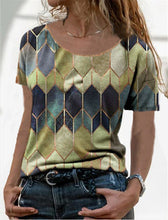 Load image into Gallery viewer, Colorful Round Neck Regular Pattern Tribal Slim Standard T Shirt
