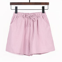 Load image into Gallery viewer, Simple And Loose Cotton And Linen Casual Shorts
