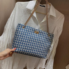 Load image into Gallery viewer, Fashion Simple One-shoulder Woolen Tote Bag
