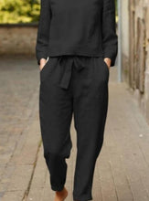 Charger l&#39;image dans la galerie, Fashion Plain Round Neck Strappy Blouse &amp; Long Pant Suits
