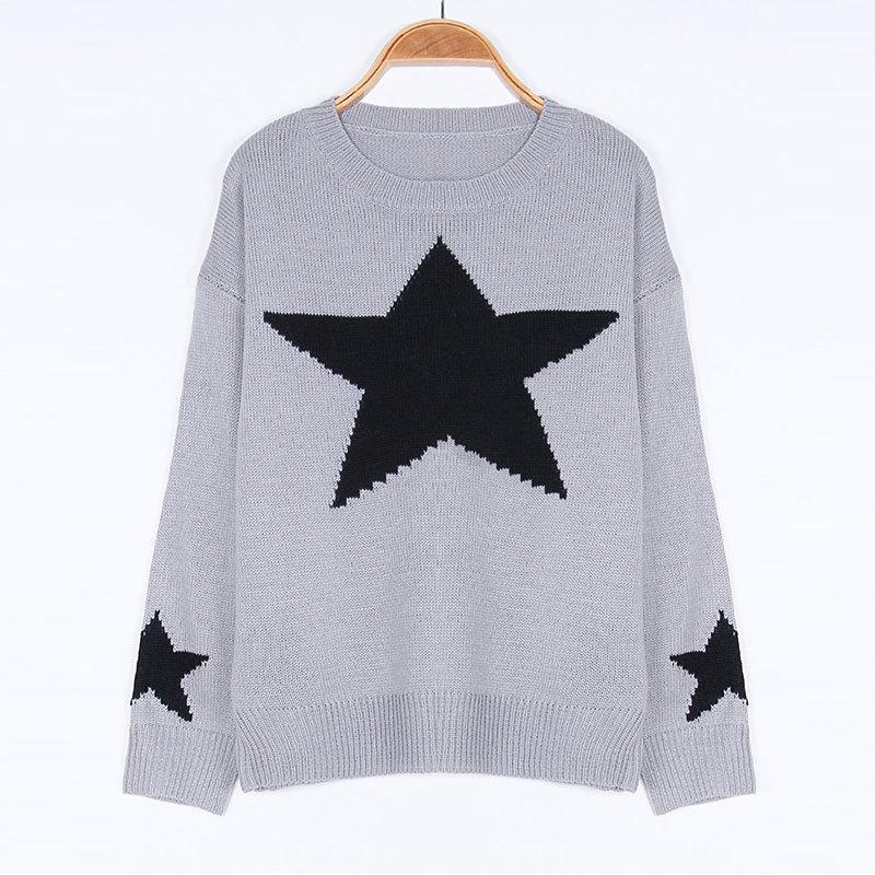 Autumn New Loose Lazy Star Pullover Knit Bottoming Shirt Sweater