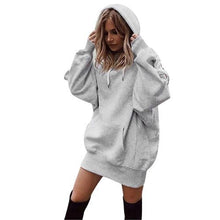 Load image into Gallery viewer, Women&#39;s Hooded Loose Long Thick Sweatshirt

