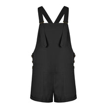 Load image into Gallery viewer, Women&#39;s Vintage Solid Color Shorts Bib Jumpsuit
