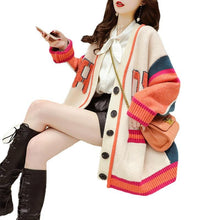 Load image into Gallery viewer, Sweater Cardigan Women&#39;s Thick Mid-length Loose Knit Jacket
