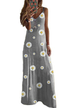 Load image into Gallery viewer, Fashion V-neck Sleeveless Floral Milk Silk Long Dress
