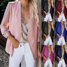 Load image into Gallery viewer, Long sleeve solid color wild small blazer
