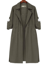 Load image into Gallery viewer, Women&#39;s Loose And Simple Waist Mid-length Trench Coat
