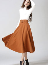 Load image into Gallery viewer, Fashion Temperament Women&#39;s Solid Color Woolen Skirt
