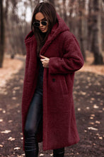 Load image into Gallery viewer, Fashion Long Clean Color Long Sleeve Woolen Women&#39;s Coat
