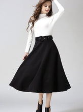 Load image into Gallery viewer, Fashion Temperament Women&#39;s Solid Color Woolen Skirt
