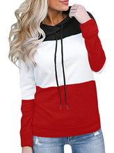 Load image into Gallery viewer, Women&#39;s Casual Color Matching Hooded Long-sleeved Sweater Coat

