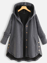 Load image into Gallery viewer, Casual Cotton Plain Color Hooded Neck Long Sleeve Coat For Women
