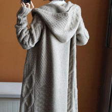 Charger l&#39;image dans la galerie, Office Lady Long Knitted Cardigan Coat
