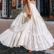 Load image into Gallery viewer, Heavy Industry Embroidery Western Style High Waist Skirt Elegant Swing
