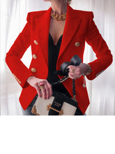 Load image into Gallery viewer, Fashion Cotton Plain Color Shawl Collar Regular Sleeve Blazer

